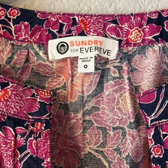 SUDNRY for Evereve The Anywhere Mini Dress in Ditzy Floral Women's size 0 - Picture 5 of 12